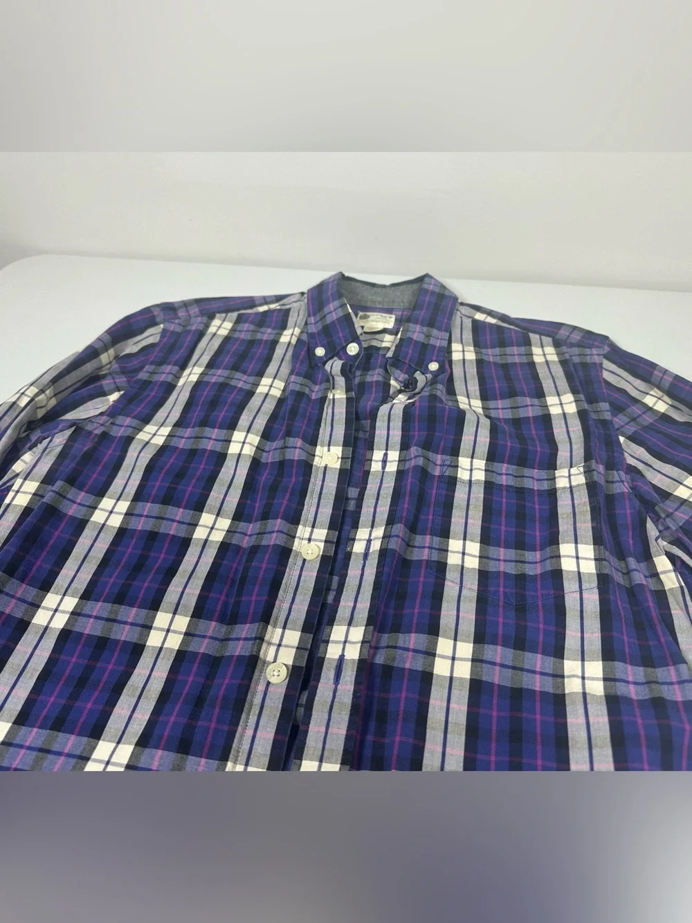 J. Crew Gingham Washed Tartan Plaid Button Down Shirt